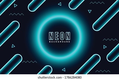 Abstract diagonal geometric background with blue neon color light effect. Vector light illustration on dark concept can use for music cover poster, flyer, banner promotion, website,  - Shutterstock ID 1786284080