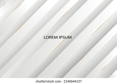 Abstract diagonal geometric  white gradient color background and lines texture with copy space. You can use for template brochure, poster, banner web. Vector EPS10
