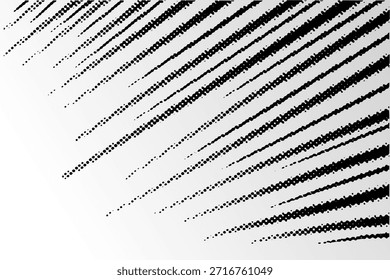 Fondo de líneas de velocidad de puntos diagonales Abstractas para cómic y manga