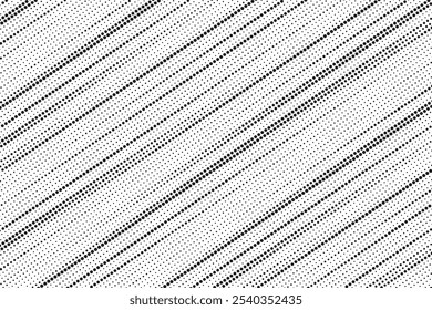 Abstract diagonal halftone gradient background. Faded grit noise texture. Retro pixelated backdrop. Anime or manga style comic overlay. Vector graphic design textured template
