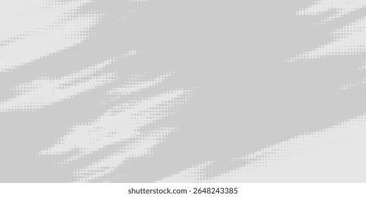Abstract diagonal halftone lines pattern with light gray and white tones. Modern comic-style dotted effect with a clean, dynamic, and slightly distressed look. eps 10