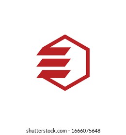 Abstract diagonal with the letter e inside, perfect for company, organization and more related.