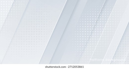 Fondo Abstractas diagonal gris claro plateado con textura de decoración de puntos. Usted puede utilizar para el diseño del folleto de la Plantilla. cartel, Web del Anuncio, volante, etc. Ilustración vectorial