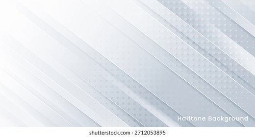 Fondo Abstractas diagonal gris claro plateado con textura de decoración de puntos. Usted puede utilizar para el diseño del folleto de la Plantilla. cartel, Web del Anuncio, volante, etc. Ilustración vectorial