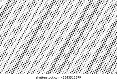 Plano de fundo de meio-tom de linha diagonal abstrata. Textura de ruído de grão desbotado. Papel de parede de areia branca e preta. Fundo retro pixelizado. Modelo texturizado de design gráfico vetorial