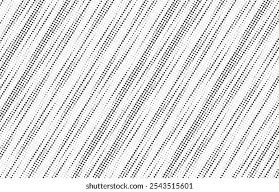 Abstract diagonal line halftone background. Faded grit noise texture. White and black sand wallpaper. Retro pixelated backdrop. Vector graphic design textured template