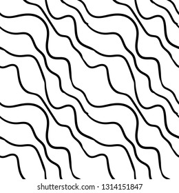 Abstract diagonal linear geometric seamless pattern. Doodle background. Vector illustration.