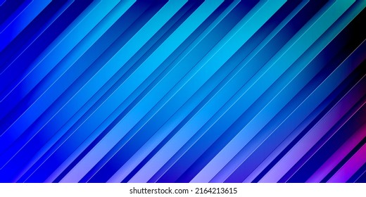 Resumen de líneas diagonales de fondo en color azul. Fondo geométrico azul dinámico degradado.