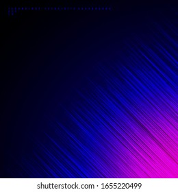 Abstrakte diagonale Linien auf blauem und rosafarbenem Hintergrund Technologie futuristisches Konzept. Vektorillustration