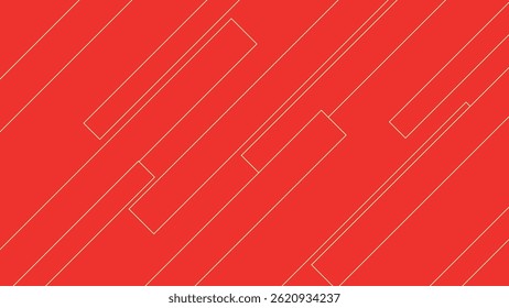 Abstract Diagonal Lines Pattern on a Red Background