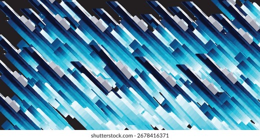 Patrón de líneas diagonales Abstractas en tonos de azul y gris