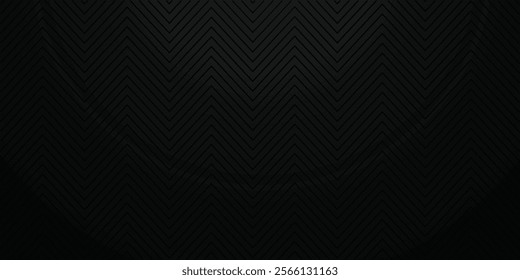 Abstract diagonal lines striped black and gray gradient background and texture for your business. Dark neutral background for wide banner, Black metallic abstract background.