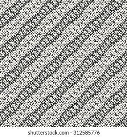 Abstract diagonal modern stroke in black and white flecks. Seamless pattern.