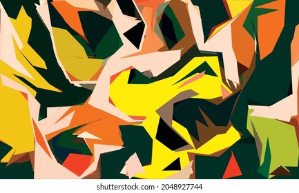 Abstract diagonal pattern from a modified image of a mixed autumn forest. Diagonal ornament in natural colors of autumn forest camouflage.