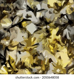 Abstract diagonal pattern from a modified image of a mixed autumn forest. Diagonal ornament in natural colors of autumn forest camouflage.