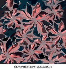 Abstract diagonal pattern from a modified image of a mixed autumn forest. Diagonal ornament in natural colors of autumn forest camouflage floral pattern