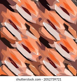 Abstract diagonal pattern from a modified image of a mixed autumn forest. Diagonal ornament in natural colors of autumn forest camouflage Leopard pattern.