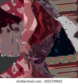 Abstract diagonal pattern from a modified image of a mixed autumn forest. Diagonal ornament in natural colors of autumn forest camouflage Leopard pattern.