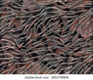 Abstract diagonal pattern from a modified image of a mixed autumn forest. Diagonal ornament in natural colors of autumn forest camouflage Leopard pattern.