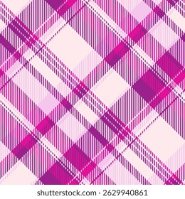 Abstract diagonal plaid pattern in vibrant pink and white hues.  Modern geometric design, perfect for textiles, website backgrounds, or fashion projects.