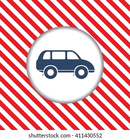 Abstract diagonal red and white stripes. The movement dangerous. Hazardous plot for of cars. Vector illustration