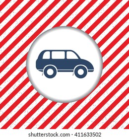 Abstract diagonal red and white stripes. The movement dangerous. Hazardous plot for of cars. Vector illustration