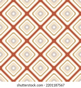 Resumen Diagonal Colores Retro Cuadrados Vector Geométrico Patrón sin Marea Diseño Minimalista Colores de moda a la moda Perfecto para Allover Tejido o Envolver Papel Amber Brown Ecru Tones