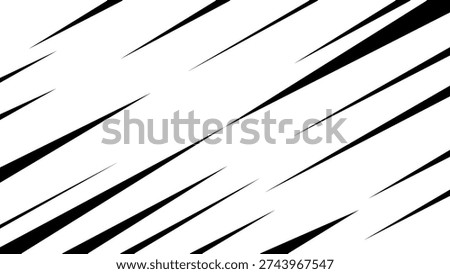 Abstract diagonal speed lines in black and white. Dynamic vector background inspired by manga motion and action energy. Minimal modern design for posters, covers, banners and digital graphics.