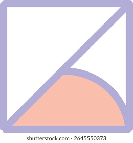 Abstractas cuadrado diagonal con división geométrica