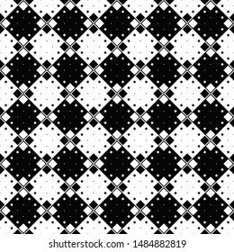 Abstract diagonal square pattern background - black and white vector design from squares