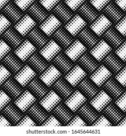 Abstract diagonal square pattern background - monochrome vector design from rounded squares