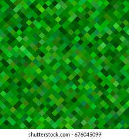 Abstract diagonal square pattern background - geometrical vector design from dark green squares