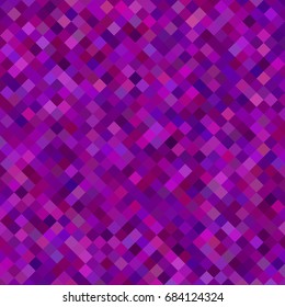 Abstract diagonal square pattern background - geometric vector illustration from squares in purple tones