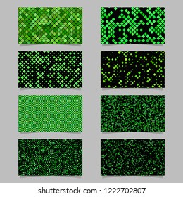 Abstract diagonal square pattern mosaic card background template set - vector graphic design