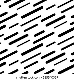 Abstract diagonal sticks seamless vector pattern. Black and white simple shapes background for website wallpaper.