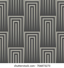 Resumen Fondo de la franja diagonal. 3d Patrón cuadrado sin foco. Textura negra y blanca vectorial