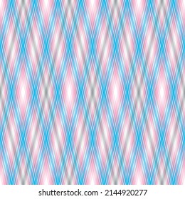 Abstract diagonal striped seamless pattern with white, blue, gray and pink strips, vector eps 10