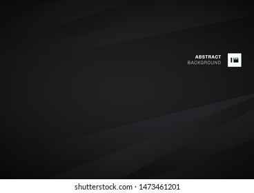 Abstract diagonal stripes black and gray gradient color dark background. Paper fold crease. You can use for cover brochure design, poster, advertising, banner web, leaflet, flyer, card, presentation