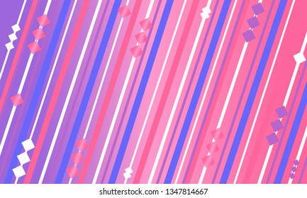 Abstract diagonal stripes with geometric shapes, Casual style, calm colors, template for cover, space for design.