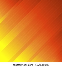 Líneas diagonales abstractas en el fondo de color amarillo y naranja. Ilustración del vector