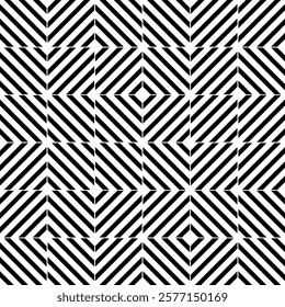 Abstract diagonal stripes pattern design background in black and white 