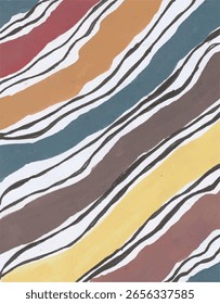 Listras diagonais abstratas com bordas ásperas e contornos pretos