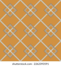 Abstrakte, diagonale Streifen Quadrate Elegantes Interieur komplexe geometrische Retro Nahtlose Vectordesign Trendy Modefarben Perfekt für Allover Wall Paper Print oder Stoffmuster Mustard gelber Hintergrund