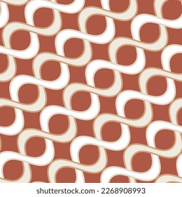 Abstrakte diagonale Swirl Streifen Wavy Lines Nahtlose Vektormuster Retro Minimal Design Perfekt für Allover Stoffdruck oder Tapete Trendy Fashion Colors Amber Brown Beige Töne