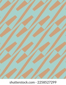 Resumen Diagonal Vector Geométrico a la moda Patrón transparente Colores de moda Chic Mínimo Diseño Monocromo Perfecto para impresión de tela de alamante o envolvimiento Papel Mint Blue Brown Tones