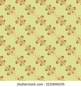 Abstract diagonal twigs on light seamless pattern. Fashion graphic background. Modern stylish abstract texture. Design colorful template for prints, textiles, wallpaper. Vector illustration