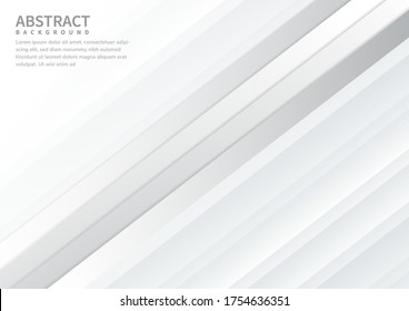 Abstract diagonal white background.You can use for template brochure design. poster, banner web, flyer, etc. Vector illustration