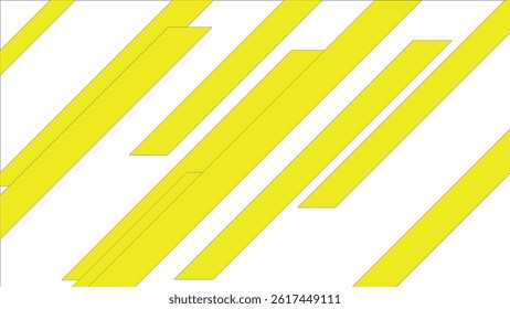 Abstract Diagonal Yellow Lines on White Background