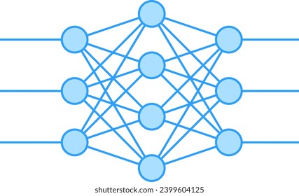 Abstract diagram of a neural network
