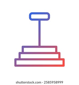 Abstract Diagram with Steps and Indicator Block
